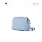 کیف برند فسیل رنگ ابی از پشت ( fossil tb-6101)