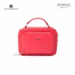 کیف برند فسیل رنگ قرمز از جلو ( fossil tb-6102)