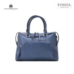 کیف برند فسیل رنگ آبی از جلو ( fossil tb-6103)