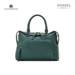 کیف برند فسیل رنگ سبز از جلو ( fossil tb-6103)