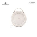 کیف برند فسیل رنگ نقره ای از جلو ( fossil tb-6104)