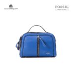 کیف برند فسیل رنگ آبی از جلو ( fossil tb-6105)