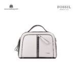 کیف برند فسیل رنگ طوسی از جلو ( fossil tb-6105)