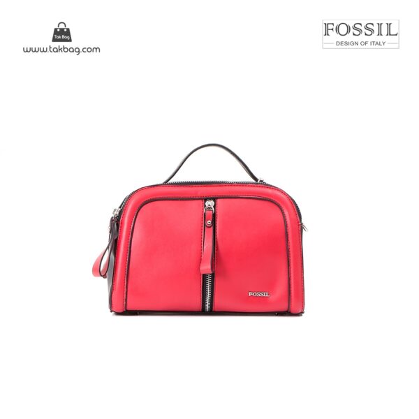 کیف برند فسیل رنگ قرمز از جلو ( fossil tb-6105)