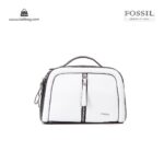 کیف برند فسیل رنگ سفید از جلو ( fossil tb-6105)