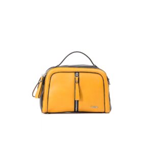 کیف برند فسیل رنگ زرد از جلو ( fossil tb-6105)