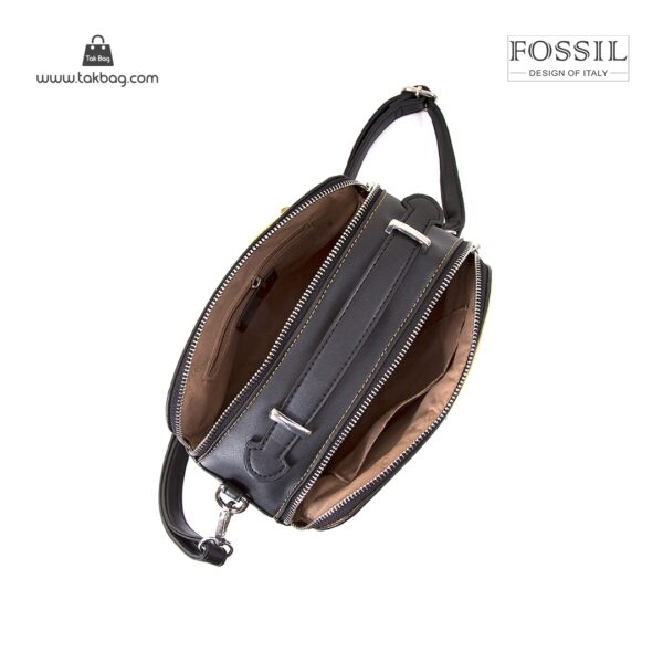 کیف برند فسیل رنگ زرد از بالا ( fossil tb-6105)