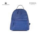 کیف برند فسیل رنگ آبی از جلو ( fossil tb-6106)