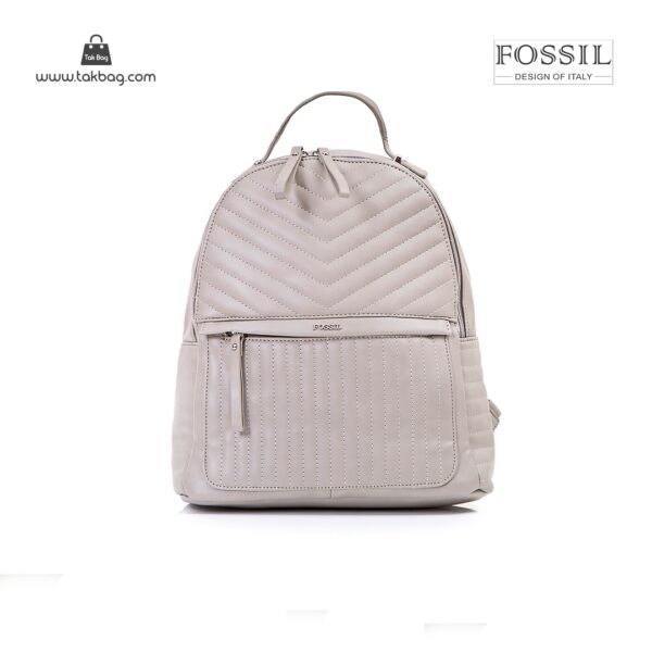 کیف برند فسیل رنگ طوسی از جلو ( fossil tb-6106)