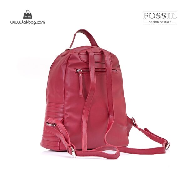 کیف برند فسیل رنگ قرمز از پشت ( fossil tb-6106)