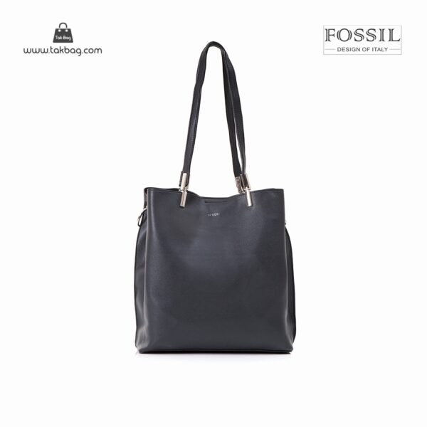 کیف برند فسیل رنگ مشکی از جلو ( fossil tb-6107)