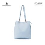 کیف برند فسیل رنگ آبی از جلو ( fossil tb-6107)