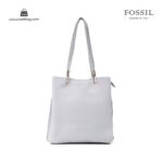 کیف برند فسیل رنگ طوسی از جلو ( fossil tb-6107)