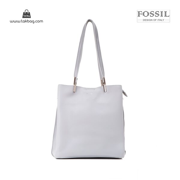 کیف برند فسیل رنگ طوسی از جلو ( fossil tb-6107)