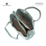 کیف برند فسیل رنگ سبز از بالا ( fossil tb-6107)