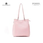 کیف برند فسیل رنگ صورتی از جلو ( fossil tb-6107)