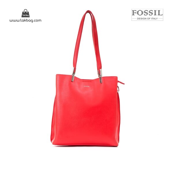 کیف برند فسیل رنگ قرمز از جلو ( fossil tb-6107)