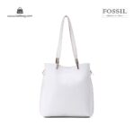 کیف برند فسیل رنگ سفید از جلو ( fossil tb-6107)