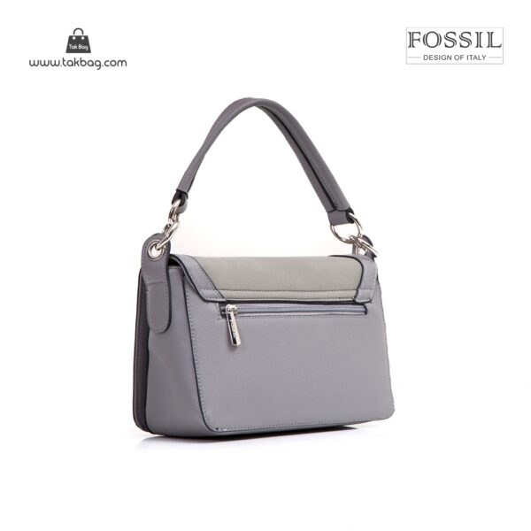 کیف برند فسیل رنگ طوسی از بغل ( fossil tb-6108)