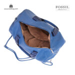 کیف برند فسیل رنگ آبی از بالا ( fossil tb-6111)