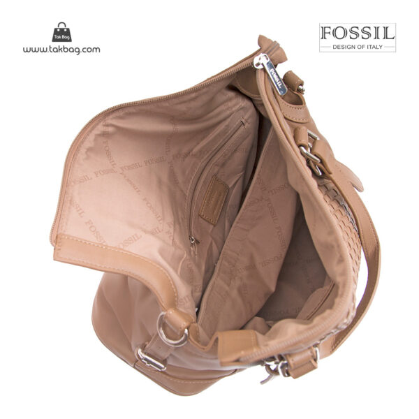 کیف برند فسیل رنگ تاپه از بالا ( fossil tb-6112)