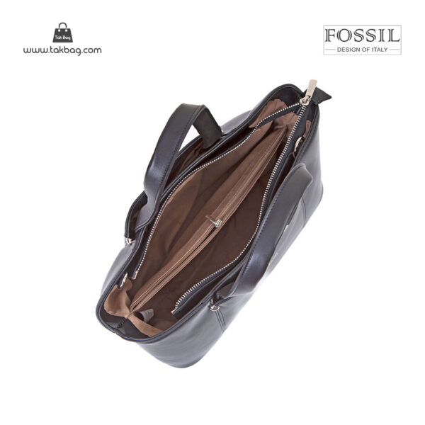 کیف برند فسیل رنگ مشکی از بالا ( fossil tb-6113)