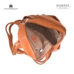 کیف برند فسیل رنگ قهوه ای از بالا ( fossil tb-6109)