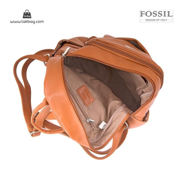 کیف برند فسیل رنگ قهوه ای از بالا ( fossil tb-6109)