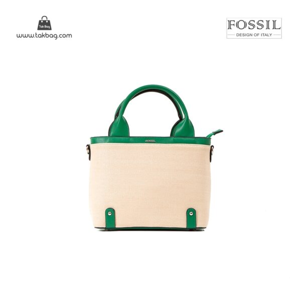 کیف برند فسیل رنگ سبز از جلو ( fossil tb-6110)