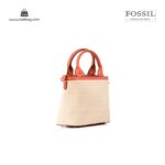 کیف برند فسیل رنگ نارنجی از بغل ( fossil tb-6110)
