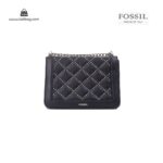 کیف برند فسیل رنگ مشکی از جلو ( fossil tb-6115)