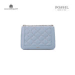 کیف برند فسیل رنگ آبی از جلو ( fossil tb-6115)