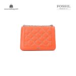 کیف برند فسیل رنگ نارنجی از جلو ( fossil tb-6115)