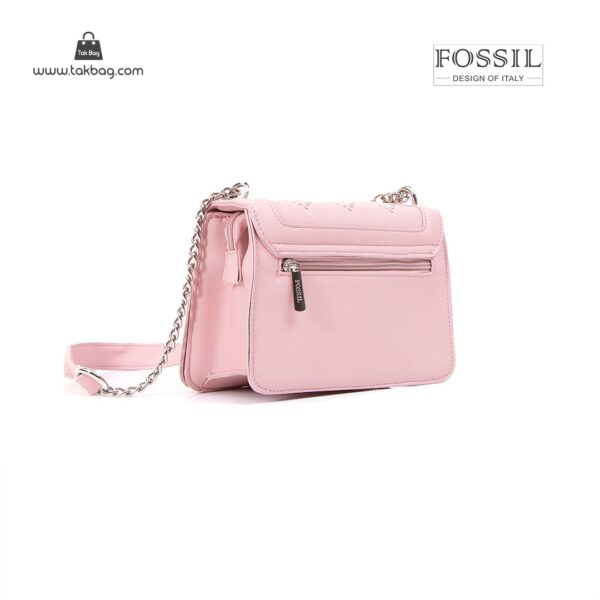 کیف برند فسیل رنگ صورتی از بغل ( fossil tb-6115)