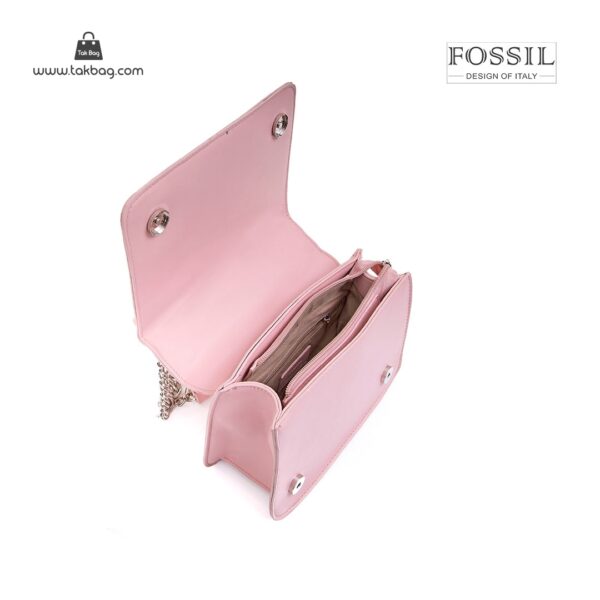 کیف برند فسیل رنگ صورتی از بالا ( fossil tb-6115)