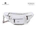 کیف برند فسیل رنگ سفید از جلو ( fossil tb-6116)
