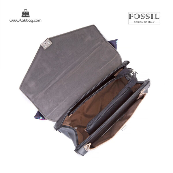 کیف برند فسیل رنگ طوسی از بالا ( fossil tb-6117 )