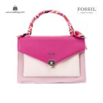 کیف برند فسیل رنگ صورتی از جلو ( fossil tb-6117 )