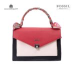 کیف برند فسیل رنگ قرمز از جلو ( fossil tb-6117 )