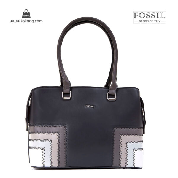 کیف برند فسیل رنگ مشکی از جلو ( fossil tb-6119)