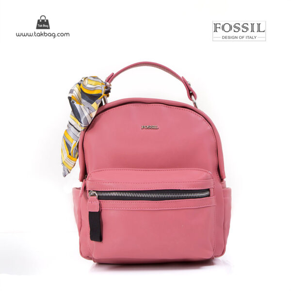 کیف برند فسیل رنگ صورتی از جلو ( fossil tb-6123)