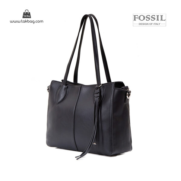 کیف دستی زنانه کد TB-6125 برند فسیل رنگ مشکی از جلو ( fossil tb-6125 )