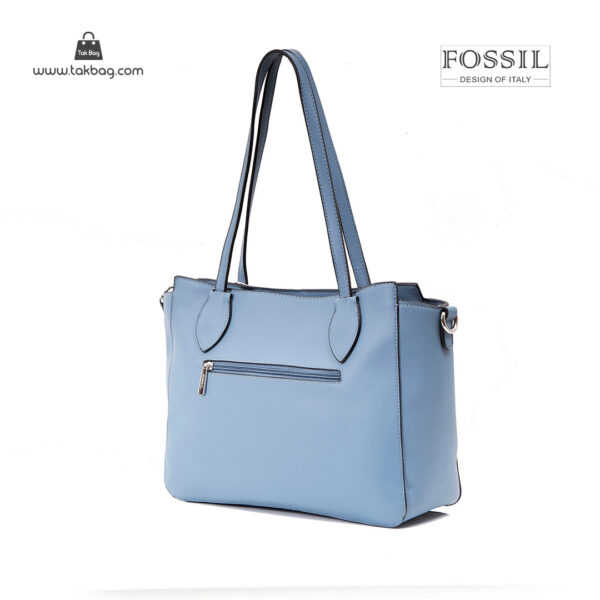 کیف دستی زنانه کد TB-6125 برند فسیل رنگ آبی از پشت ( fossil tb-6125 )
