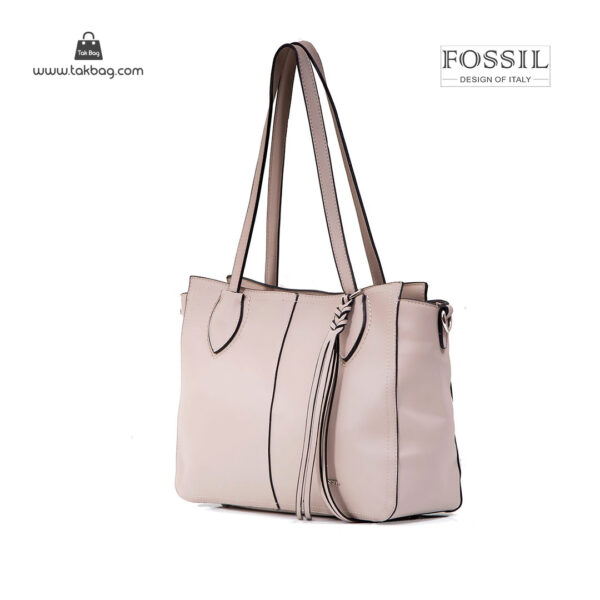 کیف دستی زنانه کد TB-6125 برند فسیل رنگ کمل از جلو ( fossil tb-6125 )