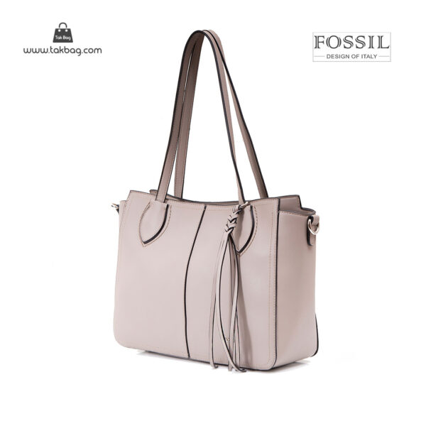 کیف دستی زنانه کد TB-6125 برند فسیل رنگ طوسی از جلو ( fossil tb-6125 )