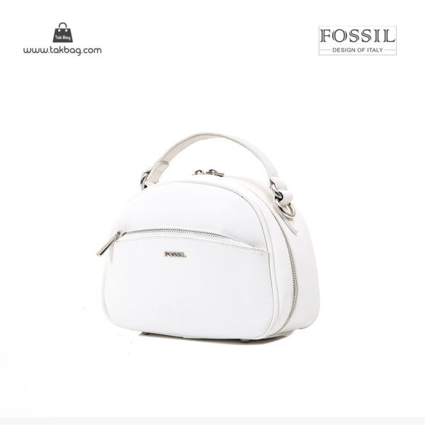 کیف رودوشی زنانه کد TB-6126 برند فسیل رنگ سفید از جلو ( fossil tb-6126 )