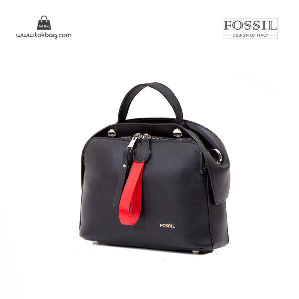 کیف رودوشی زنانه کد TB-6127 برند فسیل رنگ مشکی از جلو ( fossil tb-6127 )