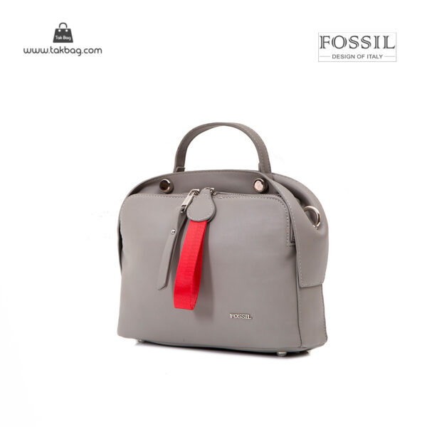 کیف رودوشی زنانه کد TB-6127 برند فسیل رنگ طوسی از جلو ( fossil tb-6127 )