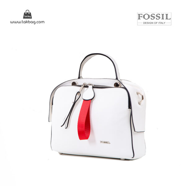کیف رودوشی زنانه کد TB-6127 برند فسیل رنگ سفید از جلو ( fossil tb-6127 )