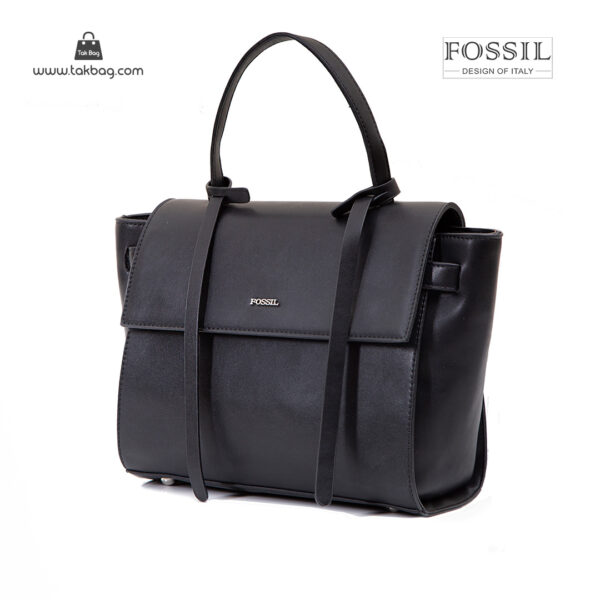 کیف دستی زنانه کد TB-6131 برند فسیل رنگ مشکی از جلو ( fossil tb-6131 )